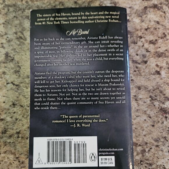 Air Bound by Feehan, Christine paperback romance paranormal suspense book - Picture 3 of 5